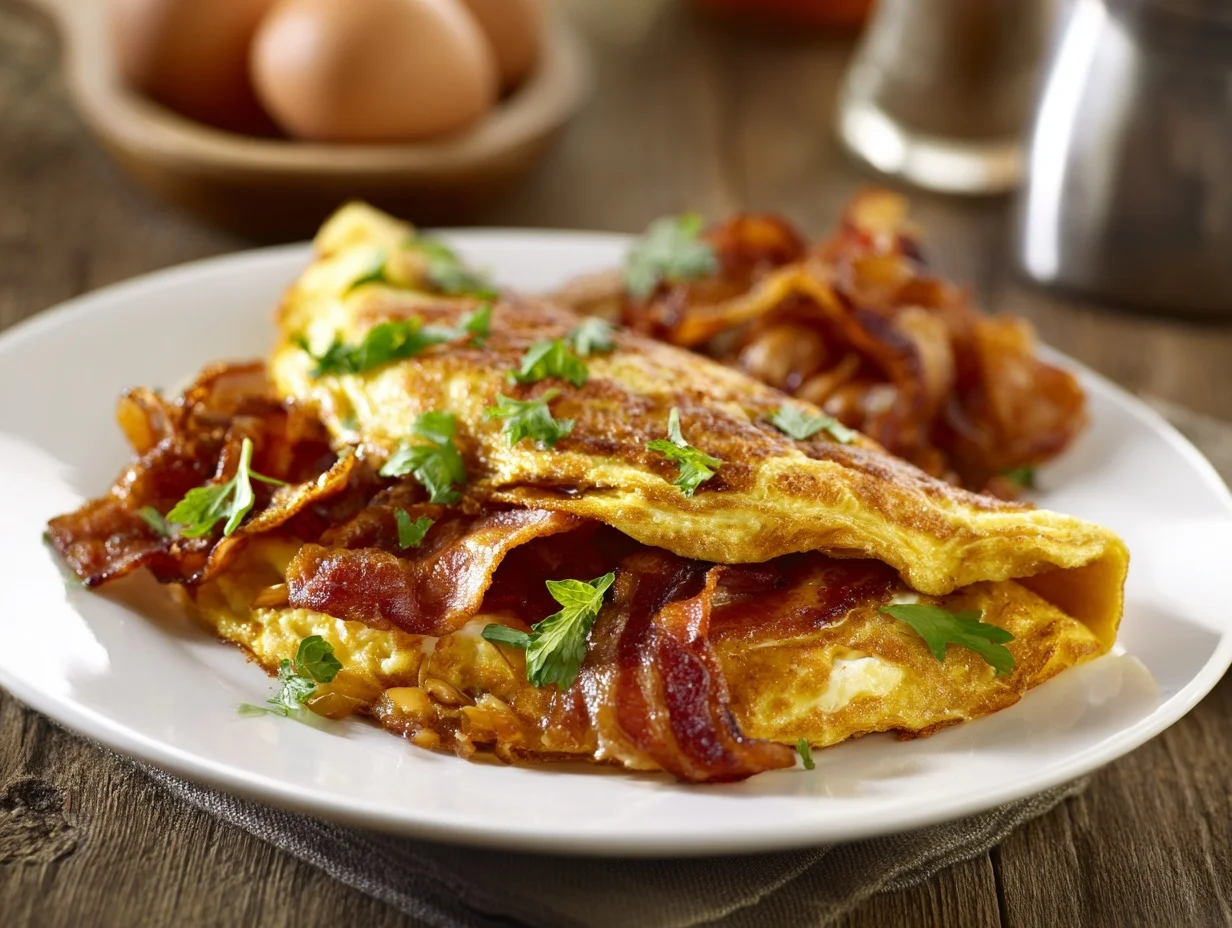 Candied Bacon Omelet