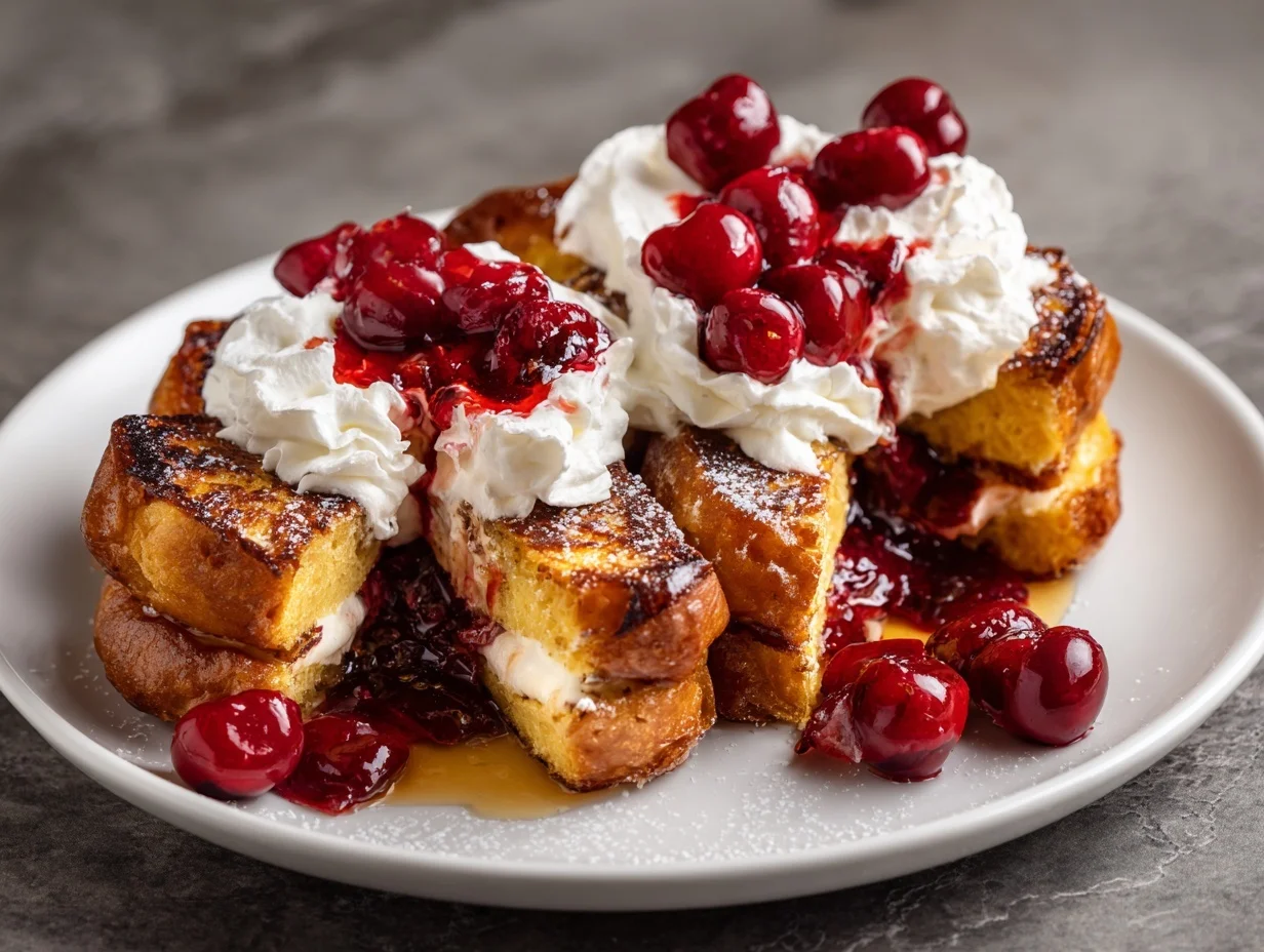 Cherry Cheesecake Donut French Toast